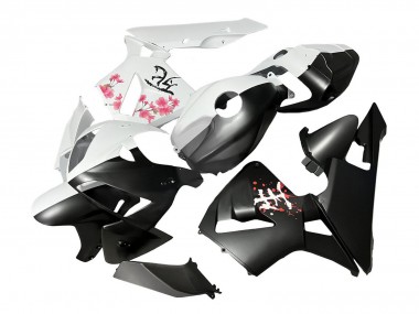 Purchase 2005-2006 Black White with Cherry Blossom Honda CBR600RR Motorcycle Fairings UK