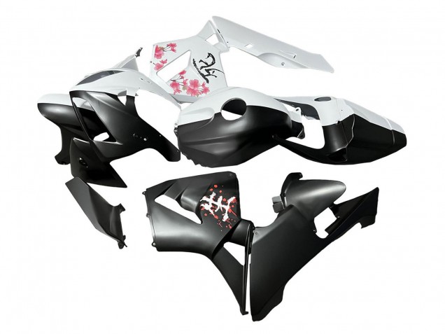 Purchase 2005-2006 Black White with Cherry Blossom Honda CBR600RR Motorcycle Fairings UK