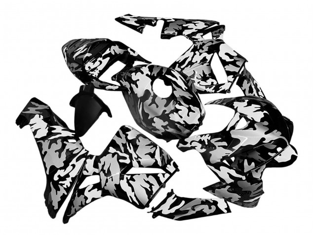 Purchase 2005-2006 Black White Grey Camouflage Honda CBR600RR Motorcycle Fairings UK