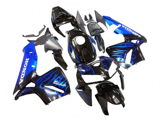 Purchase 2005-2006 Glossy Black Blue Flame Honda CBR600RR Motorcycle Fairing UK