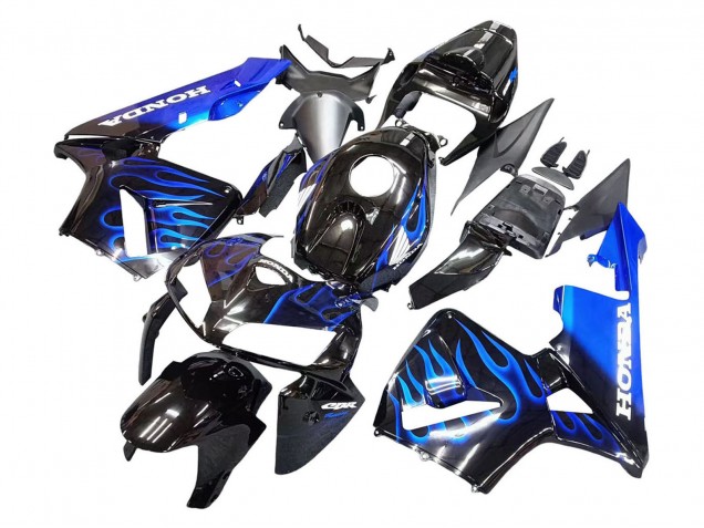 Purchase 2005-2006 Glossy Black Blue Flame Honda CBR600RR Motorcycle Fairing UK