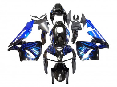 Purchase 2005-2006 Glossy Black Blue Flame Honda CBR600RR Motorcycle Fairing UK