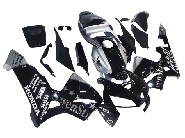 Purchase 2005-2006 Black Silver SevenStars Honda CBR600RR Motorcycle Fairings UK