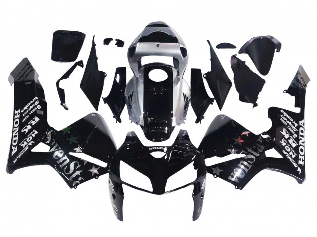 Purchase 2005-2006 Black Silver SevenStars Honda CBR600RR Motorcycle Fairings UK