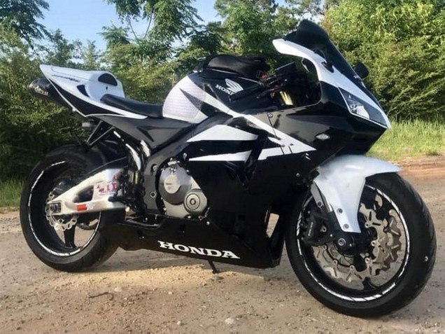 Purchase 2005-2006 Black White Honda CBR600RR Motorcycle Fairings UK