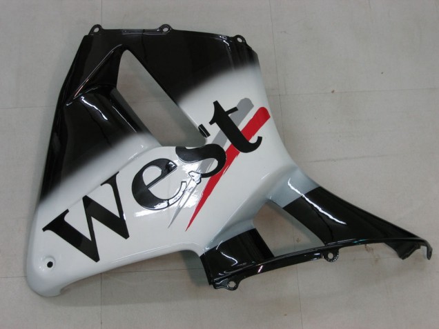 Purchase 2005-2006 Glossy Black White West Honda CBR600RR Motorcycle Fairings UK