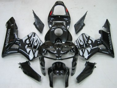Purchase 2005-2006 Glossy Black Grey Flame Honda CBR600RR Motorcycle Fairings UK