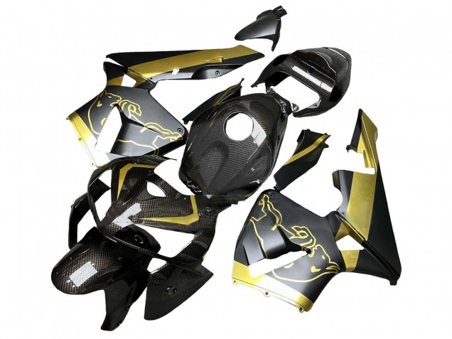 Purchase 2005-2006 Black Gold Carbon Fiber Honda CBR600RR Motorcycle Fairings UK