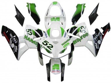 Purchase 2005-2006 Green White Black hannspree 52 Honda CBR600RR Motorcycle Fairings UK