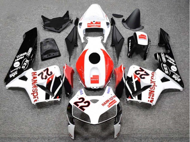 Purchase 2005-2006 White Red Glossy Black HannSpree 22 Honda CBR600RR Motorcycle Fairings UK