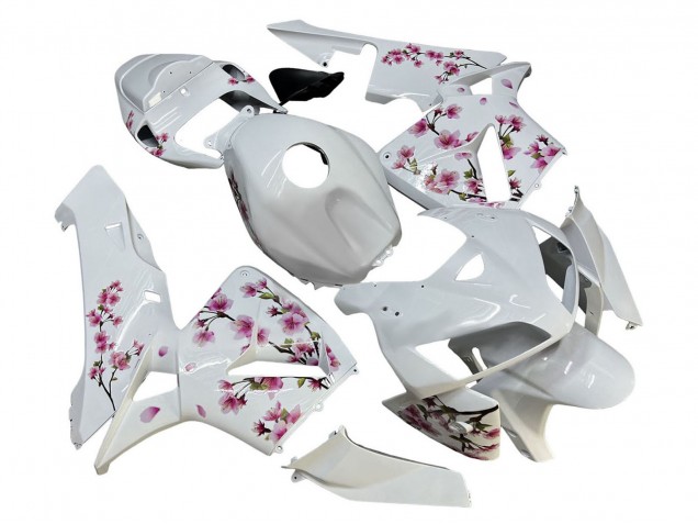 Purchase 2005-2006 White with Cherry Blossom Honda CBR600RR Motorcycle Fairings UK