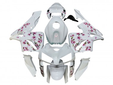 Purchase 2005-2006 White with Cherry Blossom Honda CBR600RR Motorcycle Fairings UK