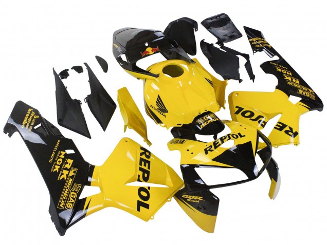Purchase 2005-2006 Yellow Black Repsol Honda CBR600RR Motorcycle Fairings UK