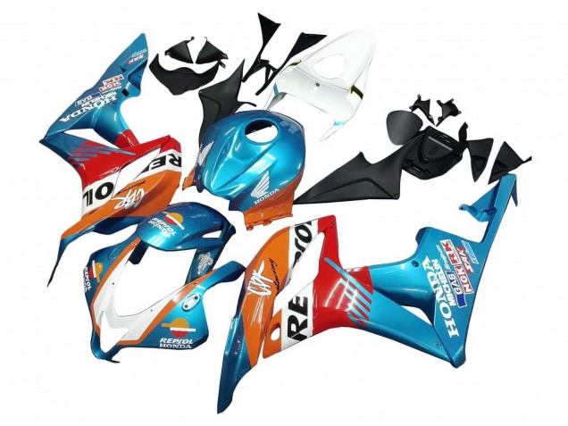 Purchase 2007-2008 Orange White Red Blue Repsol Honda CBR600RR Motorcycle Fairings UK