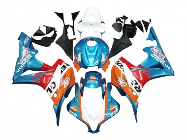 Purchase 2007-2008 Orange White Red Blue Repsol Honda CBR600RR Motorcycle Fairings UK