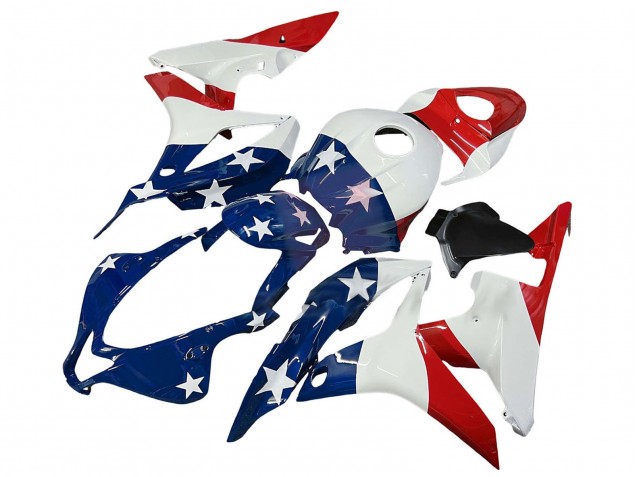 Purchase 2007-2008 White Blue Red Star Honda CBR600RR Motorcycle Fairings UK