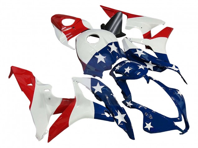 Purchase 2007-2008 White Blue Red Star Honda CBR600RR Motorcycle Fairings UK