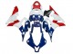 Purchase 2007-2008 White Blue Red Star Honda CBR600RR Motorcycle Fairings UK