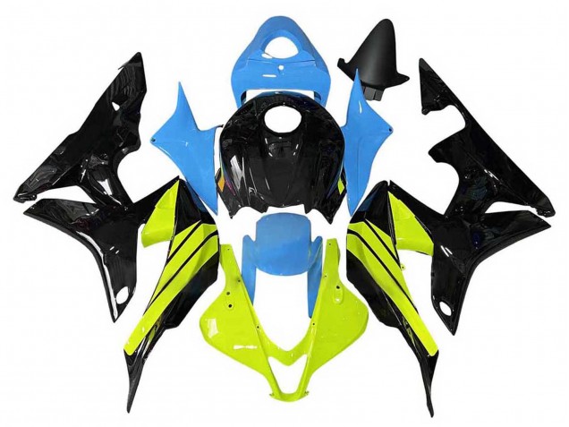 Purchase 2007-2008 Blue Yellow Glossy Black Honda CBR600RR Motorcycle Fairings UK