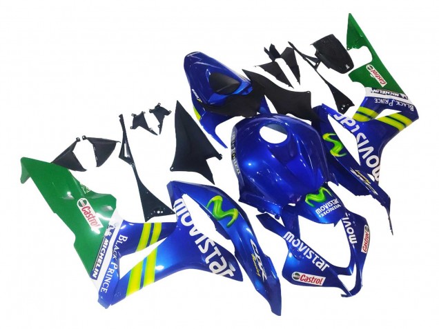 Purchase 2007-2008 Blue Green MoviStar Castrol Honda CBR600RR Motorcycle Fairings UK