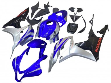 Purchase 2007-2008 Silver Blue Glossy Black Racing Honda CBR600RR Motorcycle Fairings UK