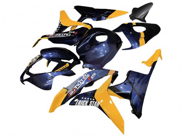 Purchase 2007-2008 Orange Dark Blue Trick Star 06 Honda CBR600RR Motorcycle Fairings UK