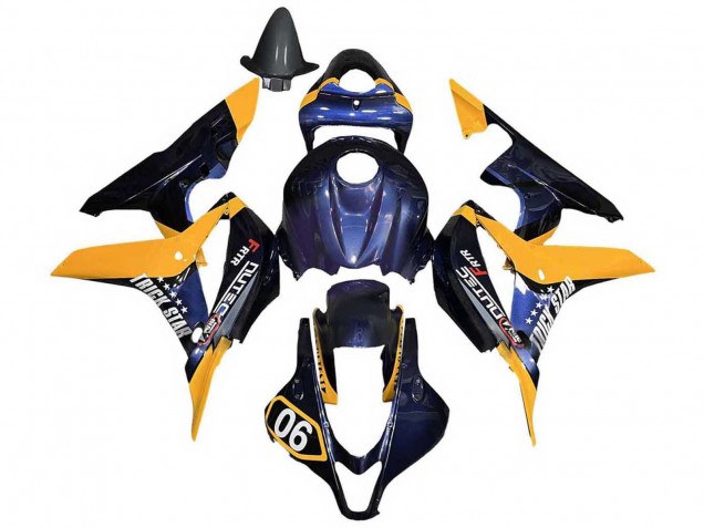 Purchase 2007-2008 Orange Dark Blue Trick Star 06 Honda CBR600RR Motorcycle Fairings UK