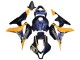 Purchase 2007-2008 Orange Dark Blue Trick Star 06 Honda CBR600RR Motorcycle Fairings UK