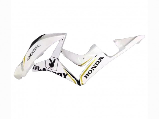 Purchase 2007-2008 White Gold Glossy Black Playboy Honda CBR600RR Motorcycle Fairing UK