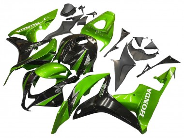Purchase 2007-2008 Green Glossy Black Honda CBR600RR Motorcycle Fairing Kits UK