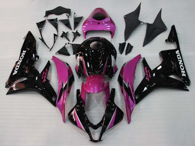 Purchase 2007-2008 Pink Glossy Black Racing Honda CBR600RR Motorcycle Fairings UK