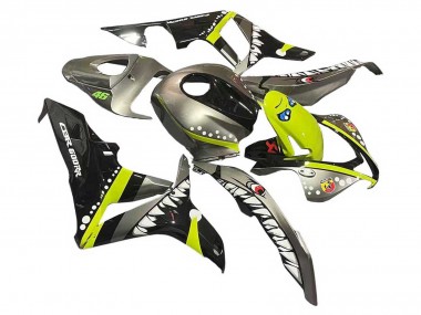 Purchase 2007-2008 Grey Fluorescent Yellow Shark Honda CBR600RR Motorcycle Fairings UK