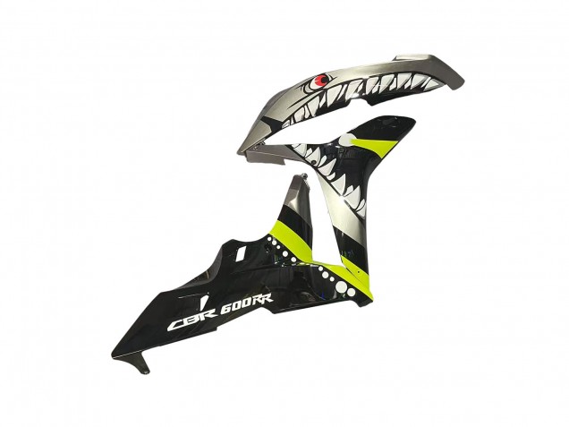 Purchase 2007-2008 Grey Fluorescent Yellow Shark Honda CBR600RR Motorcycle Fairings UK