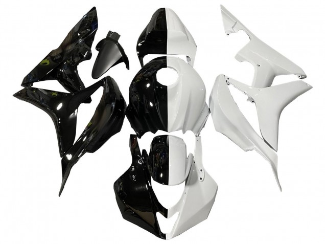 Purchase 2007-2008 White Glossy Black Split Honda CBR600RR Motorcycle Fairings UK