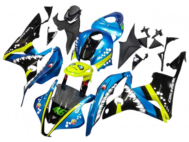 Purchase 2007-2008 Green Yellow Glossy Black Shark 46 Honda CBR600RR Motorcycle Fairings UK