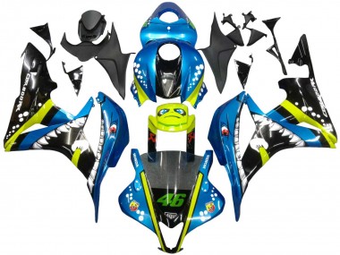 Purchase 2007-2008 Green Yellow Glossy Black Shark 46 Honda CBR600RR Motorcycle Fairings UK