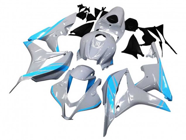 Purchase 2007-2008 Glossy Grey Light Blue Honda CBR600RR Motorcycle Fairings UK
