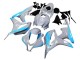 Purchase 2007-2008 Glossy Grey Light Blue Honda CBR600RR Motorcycle Fairings UK