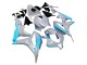 Purchase 2007-2008 Glossy Grey Light Blue Honda CBR600RR Motorcycle Fairings UK