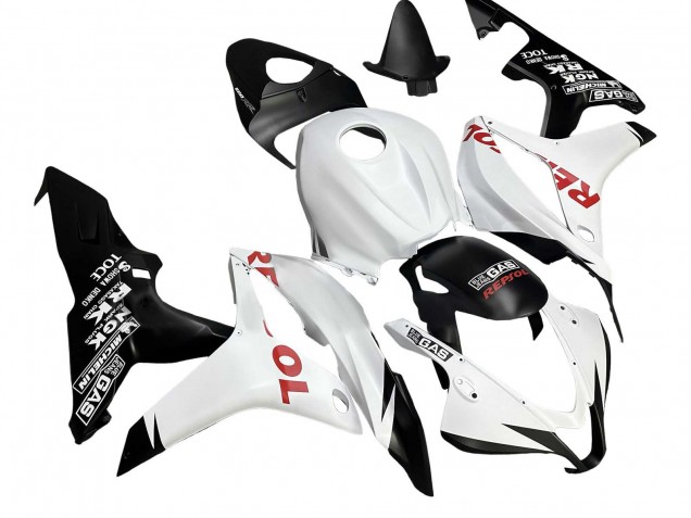 Purchase 2007-2008 White Matte Black Red Repsol Honda CBR600RR Motorcycle Fairings UK