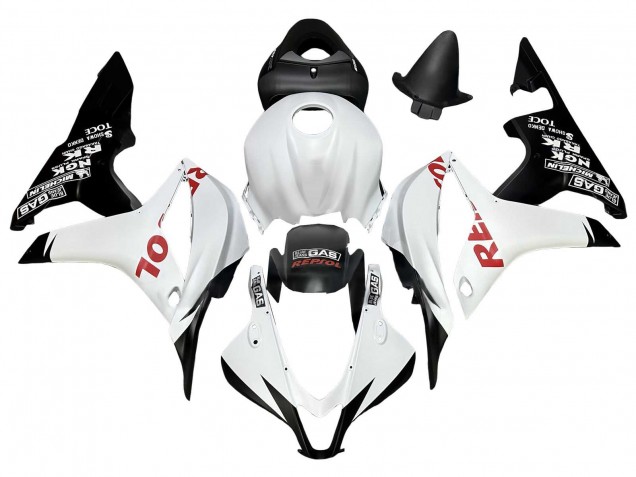 Purchase 2007-2008 White Matte Black Red Repsol Honda CBR600RR Motorcycle Fairings UK