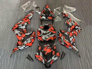 Purchase 2007-2008 Red Grey Camouflage Honda CBR600RR Motorcycle Fairings UK