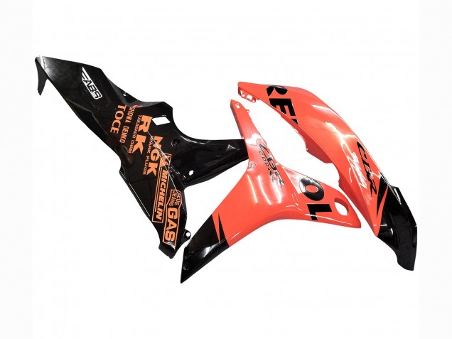 Purchase 2007-2008 Orange Glossy Black Repsol Honda CBR600RR Motorcycle Fairings UK