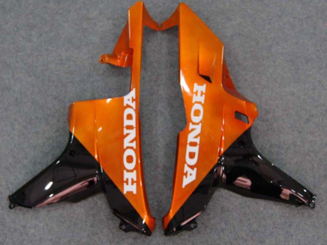 Purchase 2007-2008 Glossy Black Orange Flame Honda CBR600RR Motorcycle Fairings UK