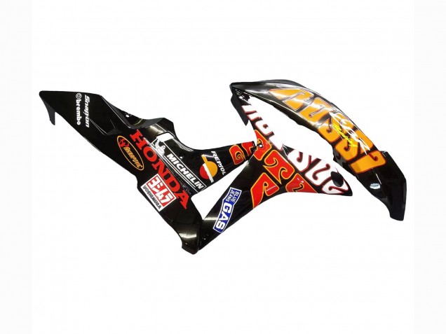 Purchase 2007-2008 Yellow Orange Glossy Black Rossi Repsol Honda CBR600RR Motorcycle Fairings UK