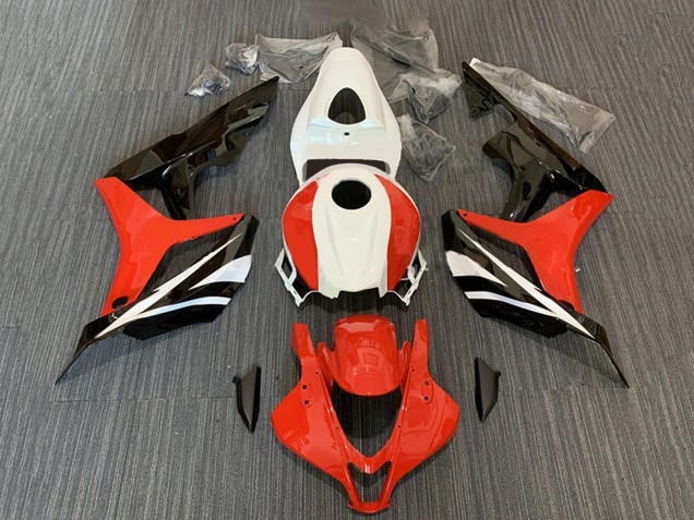 Purchase 2007-2008 White Red Glossy Black Honda CBR600RR Motorcycle Fairing Kits UK