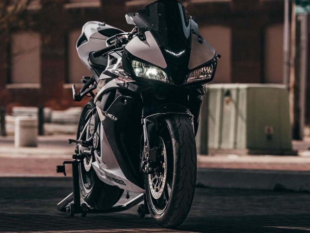 Purchase 2007-2008 White Black Racing Honda CBR600RR Motorcycle Fairings UK