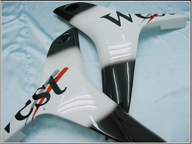 Purchase 2007-2008 Glossy Black White West Honda CBR600RR Motorcycle Fairings UK