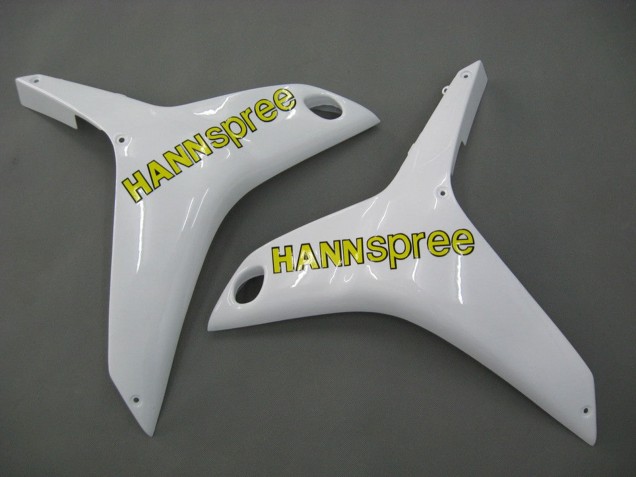 Purchase 2007-2008 White Green Yellow Glossy Black Hannspree Honda CBR600RR Motorcycle Fairings UK