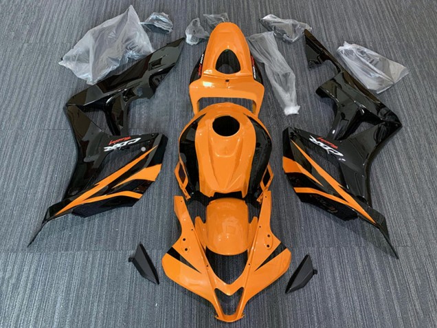 Purchase 2007-2008 Orange Glossy Black Racing Honda CBR600RR Motorcycle Fairings UK